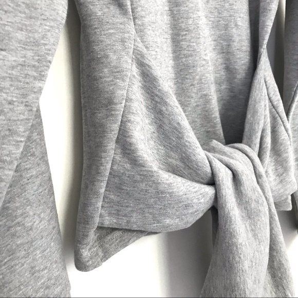 Cheap Monday Curie Sweat Pullover Gray Tie Front - Picture 5 of 9